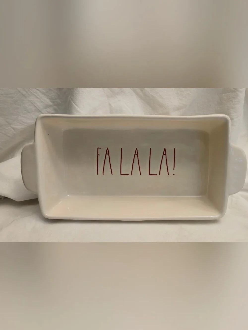 NEW Rae Dunn Fa La La Baking Dish, Christmas Bakeware , Xmas Gift